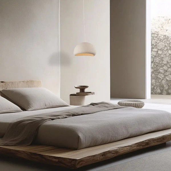 Kopułowa lampa wisząca 23160 do jadalni skandynawska biała