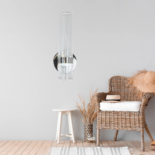 Salonowa lampa ścienna Ambiente LP-1510/1W CH LED 18W 3000-6000K tuba chrom