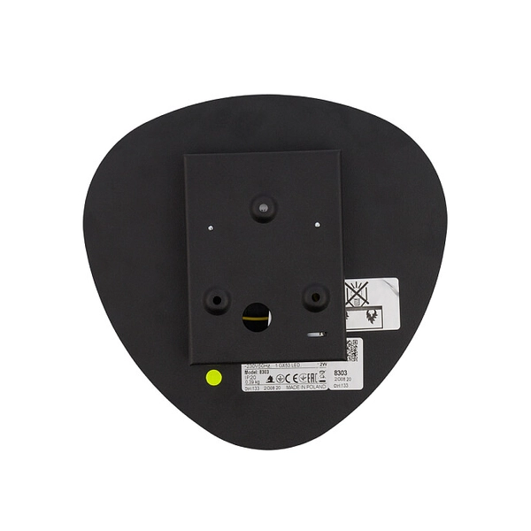 Czarna lampa sufitowa Organic 8303 minimalistyczna do sypialni