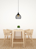 Industrialna lampa wisząca MESH 43404/22/30 zwis siatka kopuła loft czarna