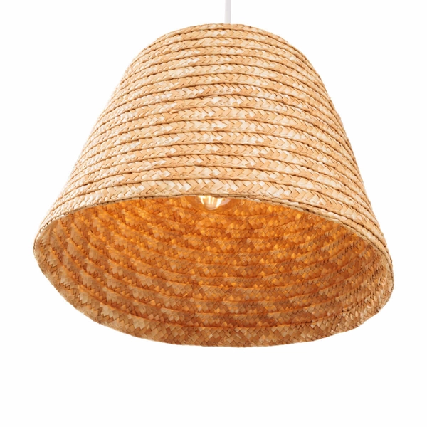 Jadalniana lampa wisząca Pot P0582 Maxlight cage rattan boho japandi biała