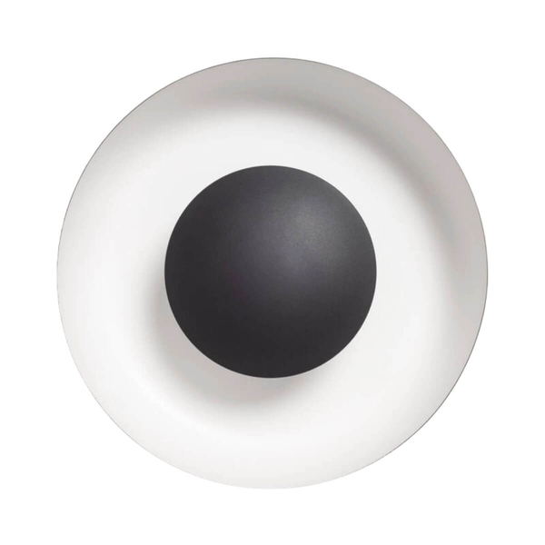 Okrągły plafon Portafortuna ABR-PPF20W LED 20W 3000K do sypialni czarny