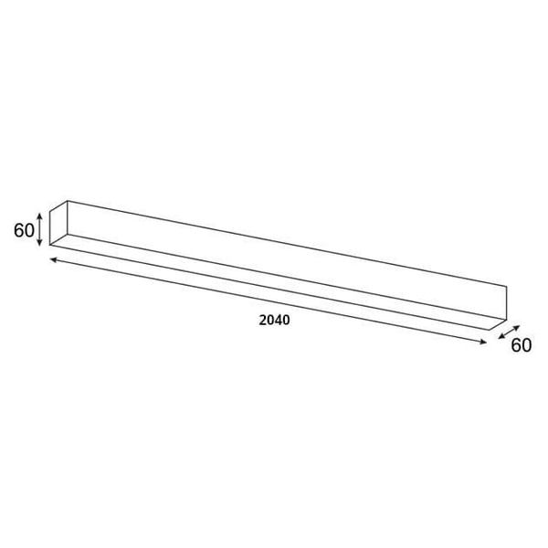 Lampa sufitowa podłużna Lupinus 3115015202-1 Elkim LED 56W 4000K liniowa biała