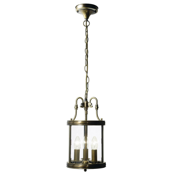 Lampa wisząca świece Lambeth LAM0375 Dar Lighting przezroczysta mosiądz