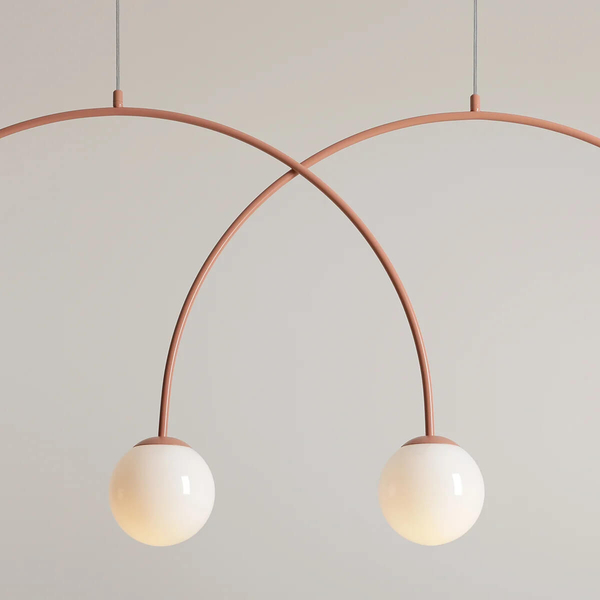 Wielopunktowa lampa wisząca Una 1116L11_L kule molekuły szkło koralowa