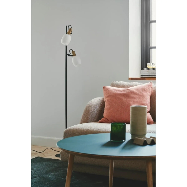 Lampa podłogowa regulowana Arild 2312324003 do czytania czarny mosiądz