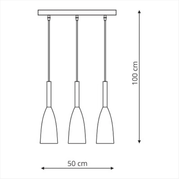 Wisząca LAMPA hygge SOLIN LP-181/3L GD Light Prestige metalowa OPRAWA kaskada ZWIS na listwie złoty czarny