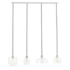 LAMPA wisząca LONGIS 10523409 Kaspa metalowa OPRAWA listwa ZWIS szklany przezroczysty