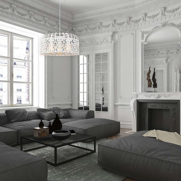 LAMPA wisząca ALESSANDRA 2163 Rabalux ażurowa OPRAWA metalowy zwis vintage biały