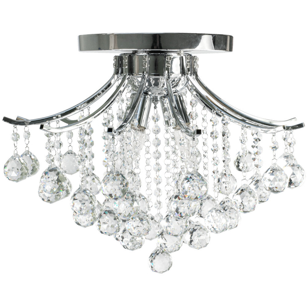 Kryształowa LAMPA sufitowa Wenecja 5191/4 8C Elem metalowa OPRAWA crystal glamour chrom