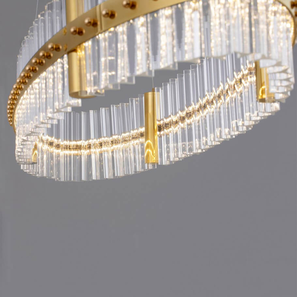 Okrągła lampa zwisająca MAYO LE44227 LED 45W 3500K pierścień złota