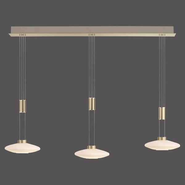 Wisząca lampa sypialniana Lautada LED 22,5W zwis mosiądz