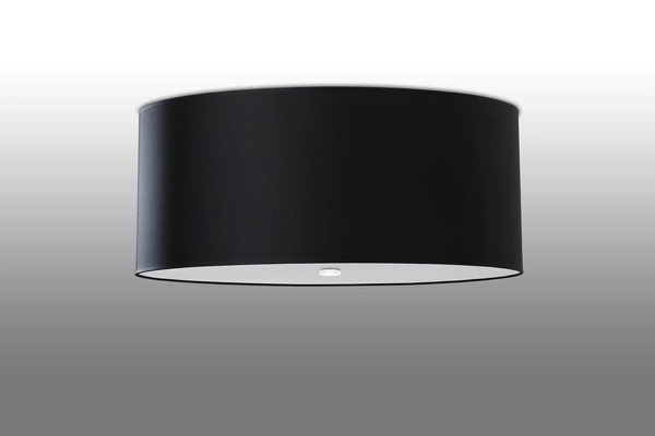 Sufitowa LAMPA plafon SL.0794 okrągła OPRAWA abażurowa czarna