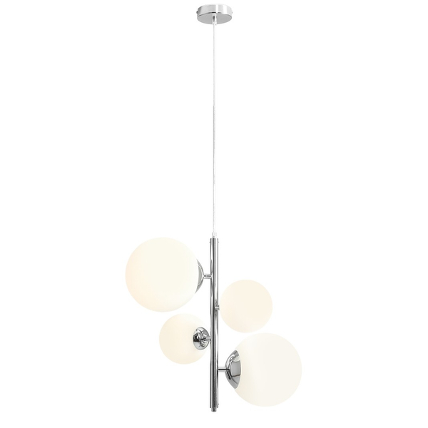 Modernistyczny zwis BLOOM 1091L4 Aldex szklane kule balls chrom