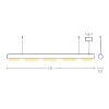 Liniowa wisząca lampa 22222 LED 50W 3000K belka podłużna czarna brązowa