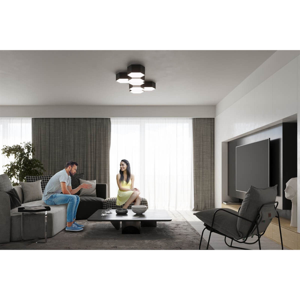 Przysufitowa lampa salonowa SL.1060 sześciokątny plafon