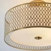 Przysufitowa lampa Cordero 101568 metalowa tkanina biały złoty