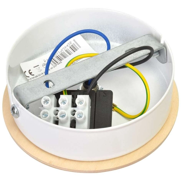 LAMPA wisząca DAMA MLP6440 Milagro skandynawska OPRAWA metalowy ZWIS kopuła drewno biała