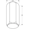 Sufitowa lampa downlight 2282855 loftowa metalowa sześciokątna biała