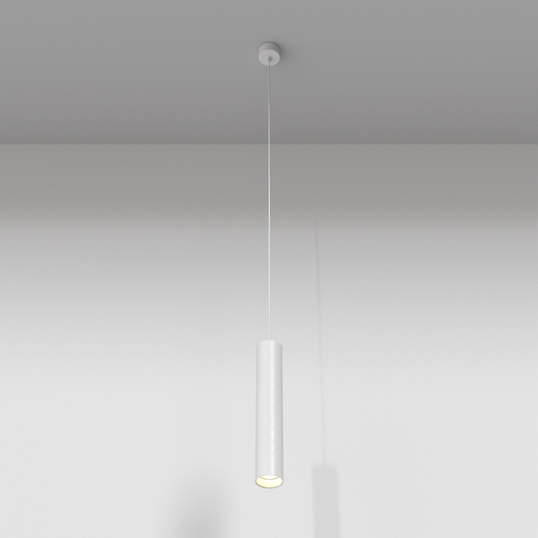 Tuba wisząca Focus LED P072PL-L12W3K-1 Maytoni 12W 3000K nad stół biała