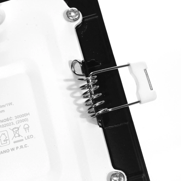 Sufitowa lampa 1081 Domeno LED 6W 6000K do sypialni kwadratowa czarna