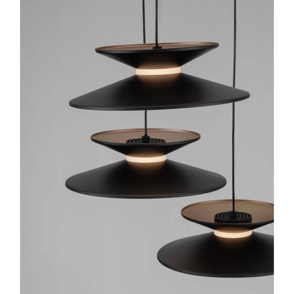 Zwisająca lampa do kuchni GUANAY LE44743 LED 24W 3000K kaskada czarna złota