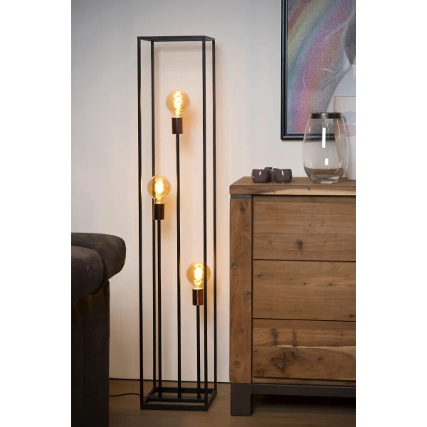 Podłogowa lampa do salonu ARTHUR 08724/03/30 Lucide czarny miedziany
