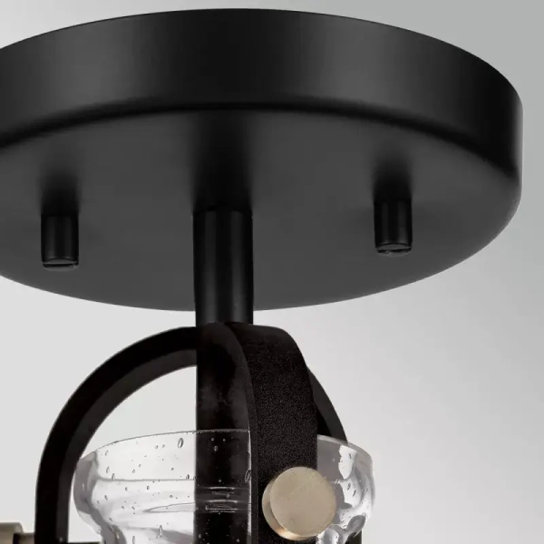 Lampa wisząca nad wyspę Hampton przezroczysta grafitowa szklana 1xE27 ELS-HAMPTON-P-GR