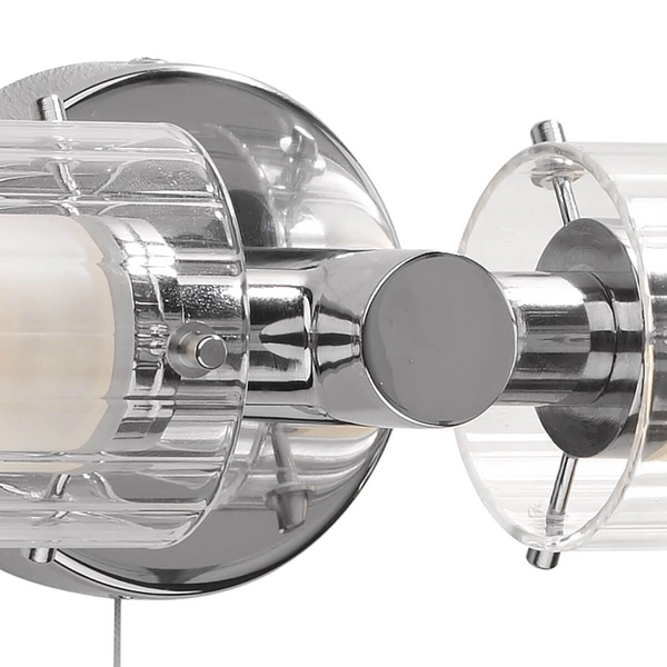 Podwójny kinkiet tuba Elba ELB0950 IP44 do łazienki chrom przezroczysty