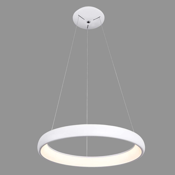 LAMPA wisząca ALESSIA 5280-840RP-WH-3 Italux okrągła OPRAWA metalowy zwis LED 40W 3000K pierścień ring biały