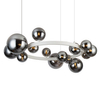Lampa wisząca molekuły BUBBLES AZ5876+AZ5879 szklane białe przydymione