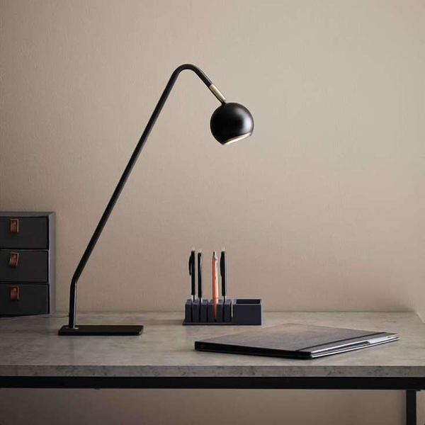 Stojąca LAMPKA biurkowa COCO 107340 Markslojd metalowa LAMPA stołowa regulowana kula ball czarna