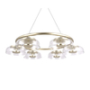 Lampa wisząca CGTIG6 Copel szklana zwis LED 42W 4000K ring złoty przezroczysty