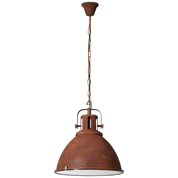 Wisząca lampa retro Jesper 23770/55 na łańcuchu metalowa rdzawa