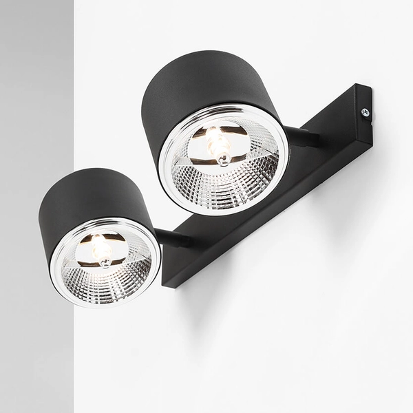 Ścienna lampa do czytania Bot 1047D tubki do sypialni czarne