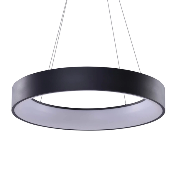 Metalowa lampa wisząca Solvent ring LED 92W smart czarna