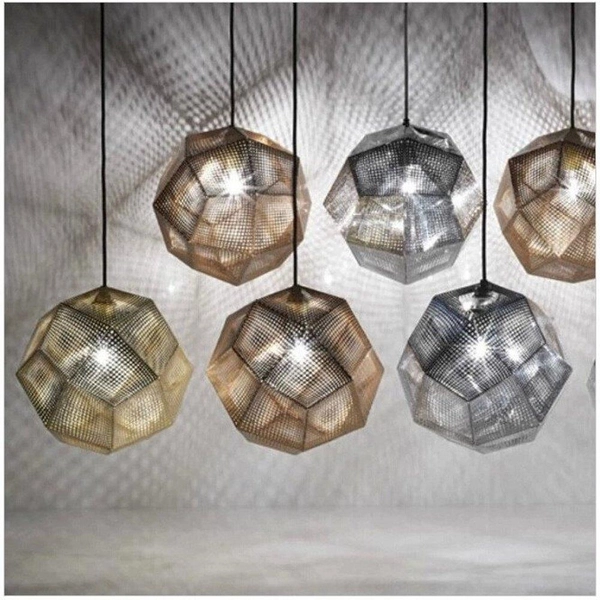 Geometryczna lampa wisząca Futuri star ST-5001 SILVER Step siatka chrom