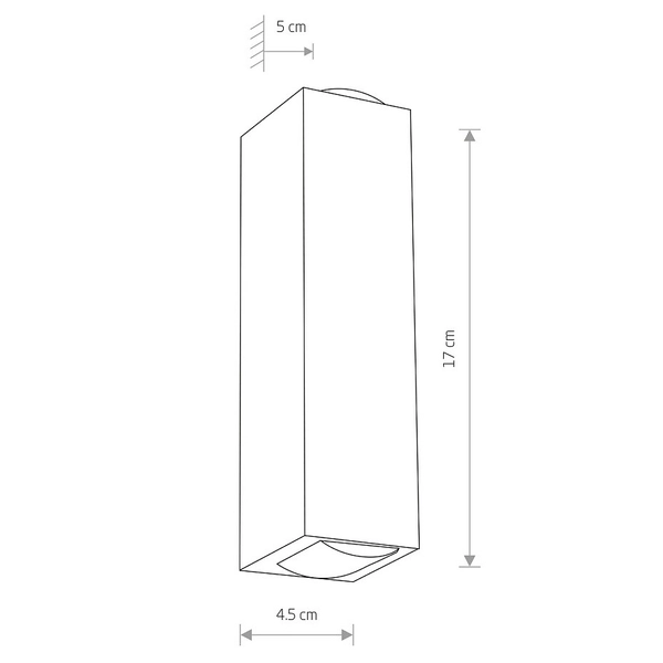 Lampa elewacyjna LENS 9113 ogrodowa tuba LED 4W 3000K IP54 biała