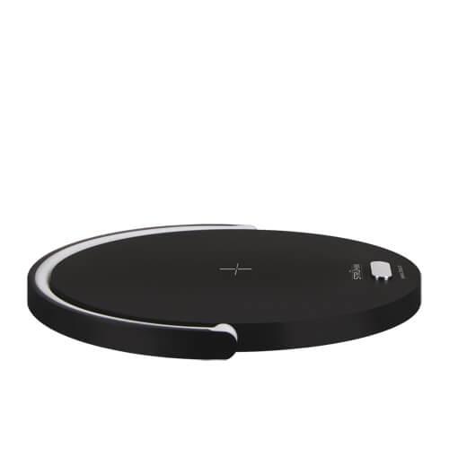 Biurkowa LAMPKA stojąca SATURN 03863 Ideus stołowa LAMPA okrągła LED 10W 4000K z przewodem USB-C czarna