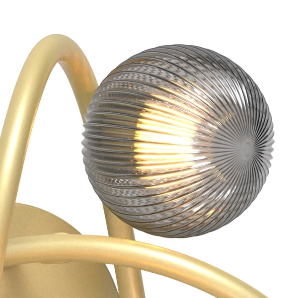 Molekułowy kinkiet ścienny Arlon MB4922-2-EGBDN Zumaline kule szare złote