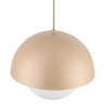 Wisząca lampa do salonu Bono Sabia mleczna kula beżowy