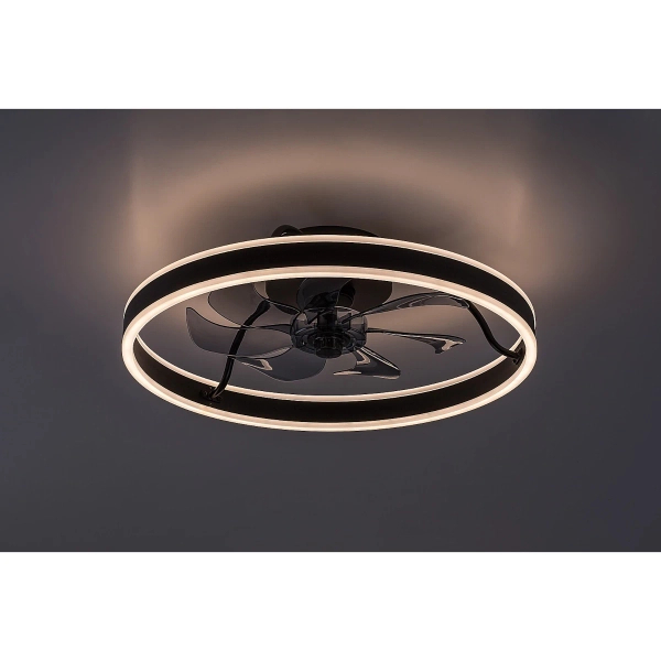 Sufitowy wiatrak z modułem LED Fanfy czarny biały 71337 40W 3000-6000K CCT