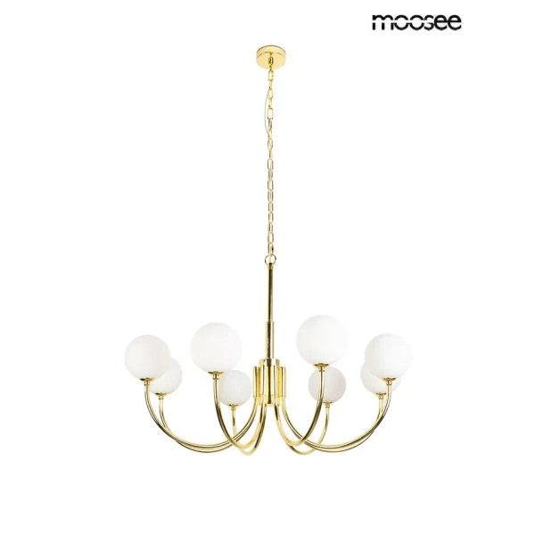Molekułowa lampa wisząca GRACIA biała złota MSE1501100581 8xLED 17W 3000K kule