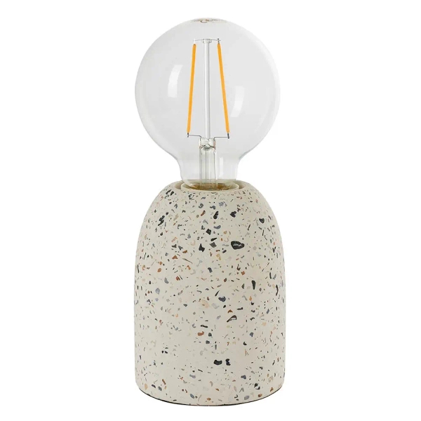Skandynawska lampa stołowa Terrazzo 78181 lastrykowa biała