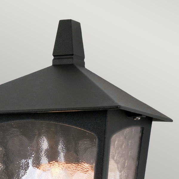 Minimalistyczny kinkiet ścienny York BL15-BLACK Elstead na taras lampion czarny