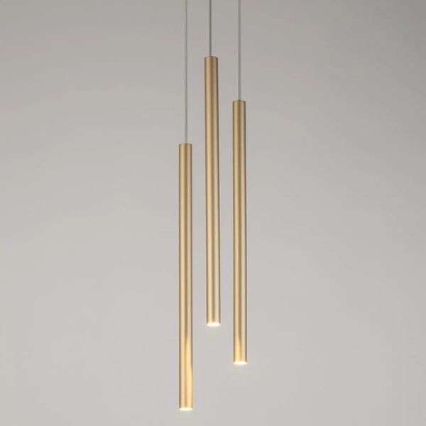 Lampa wisząca do salonu Sopel 33624 Sigma zwis sople metalowa złota