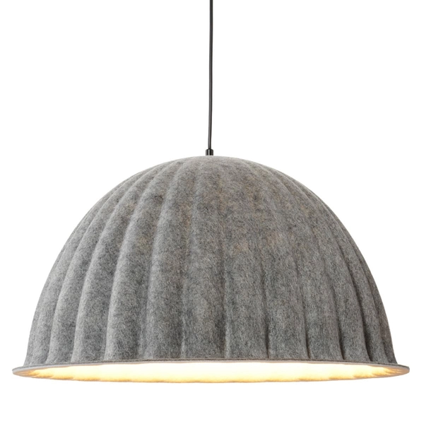 Lampa wisząca z kloszem Felt ST-10267P-S grey Step materiałowa szara