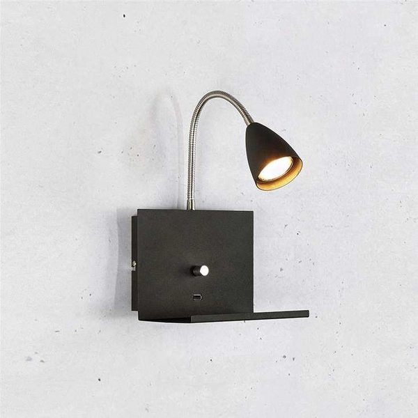 Lampa ścienna LOGI 107141 Markslojd na peszlu do czytania czarny