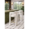 Krzesło LOGAN MM001501100352 białe tapicerowane tkaniną do jadalni 55cm