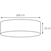 Plafon LAMPA sufitowa SPACE M 30660302 Kaspa abażurowa OPRAWA ścienna KINKIET okrągły czarny